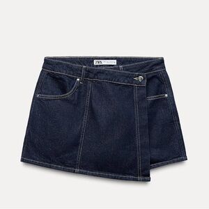 Zara Denim Wrap Skort